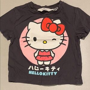 Hello Kitty Black Tee with Pink and Red Accents